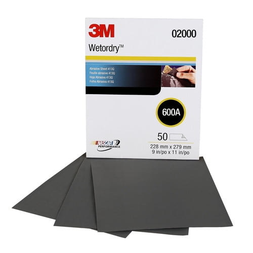 3M 02624 Imperial Wetordry 5-1/2 x 9 2000C Grit Sheet 3M 02624 Imperial Wetordry 5-1/2 x 9 2000C Grit Sheet